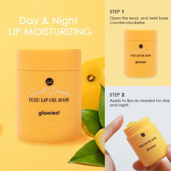 Glowiest Sweet Dreams Lip Oil Mask (Yuzu) New - Picture 2 of 4